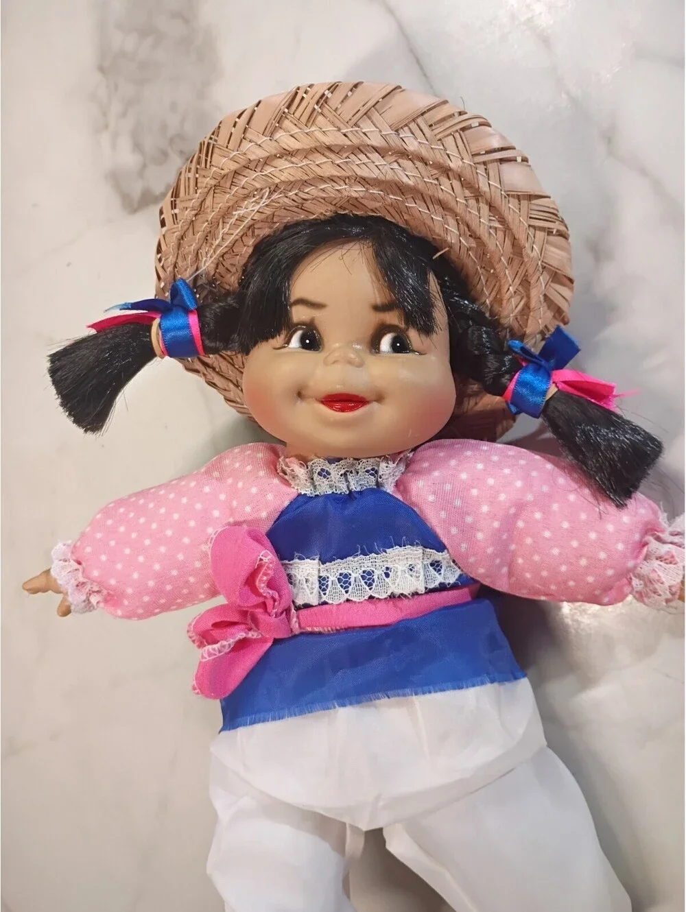 Momis Munecas Mexican Doll  Rubber Limbs with Fabric Body  11